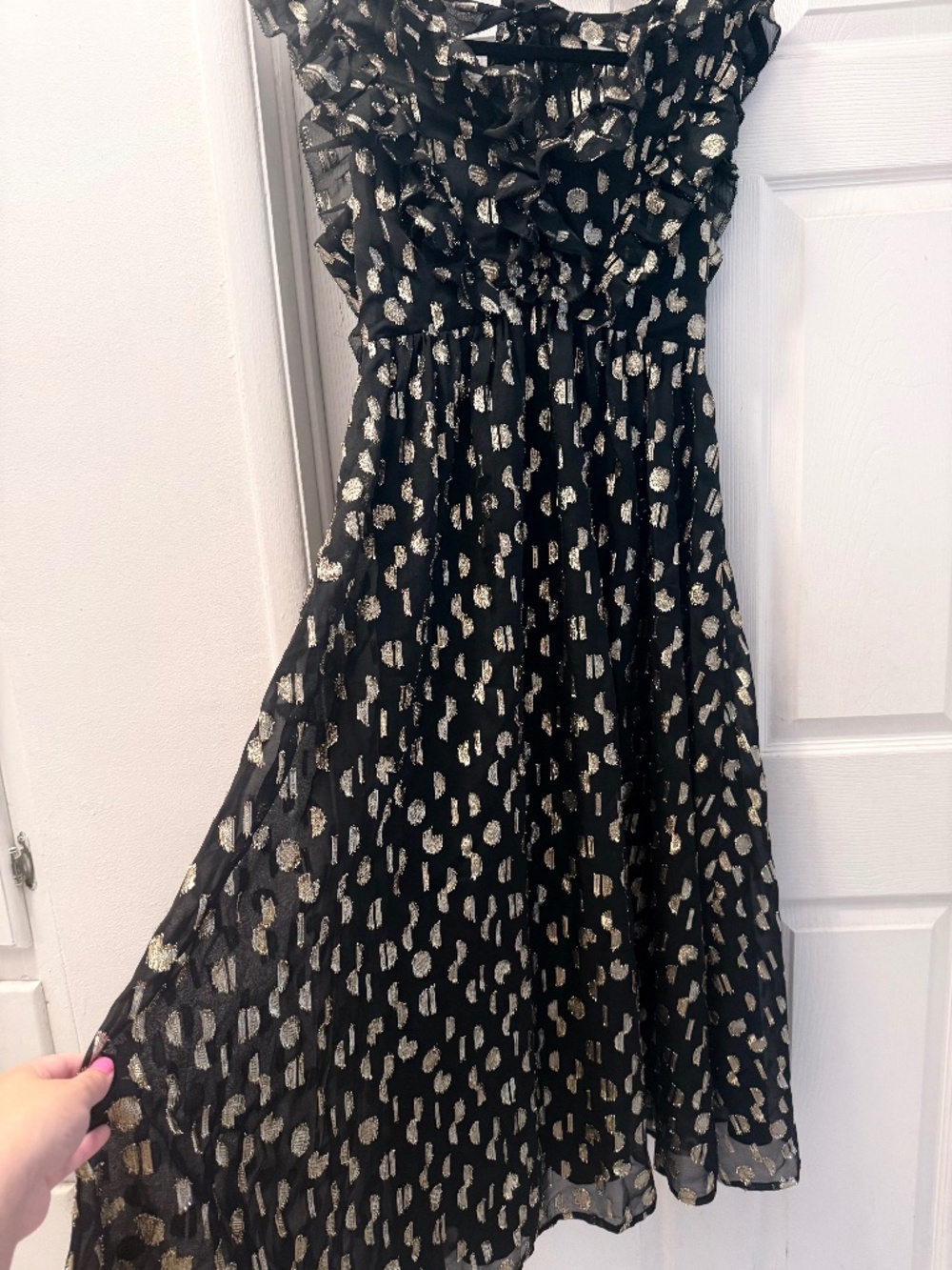 Black and gold dress